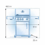 Napoleon Rogue PRO 425 SIB Natural Gas Grill with Infrared Side Burner RP425SIBNSS-2