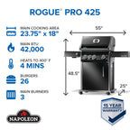 Napoleon Rogue PRO 425 SIB Grill with Infrared Side Burner RP425SIBNK-2