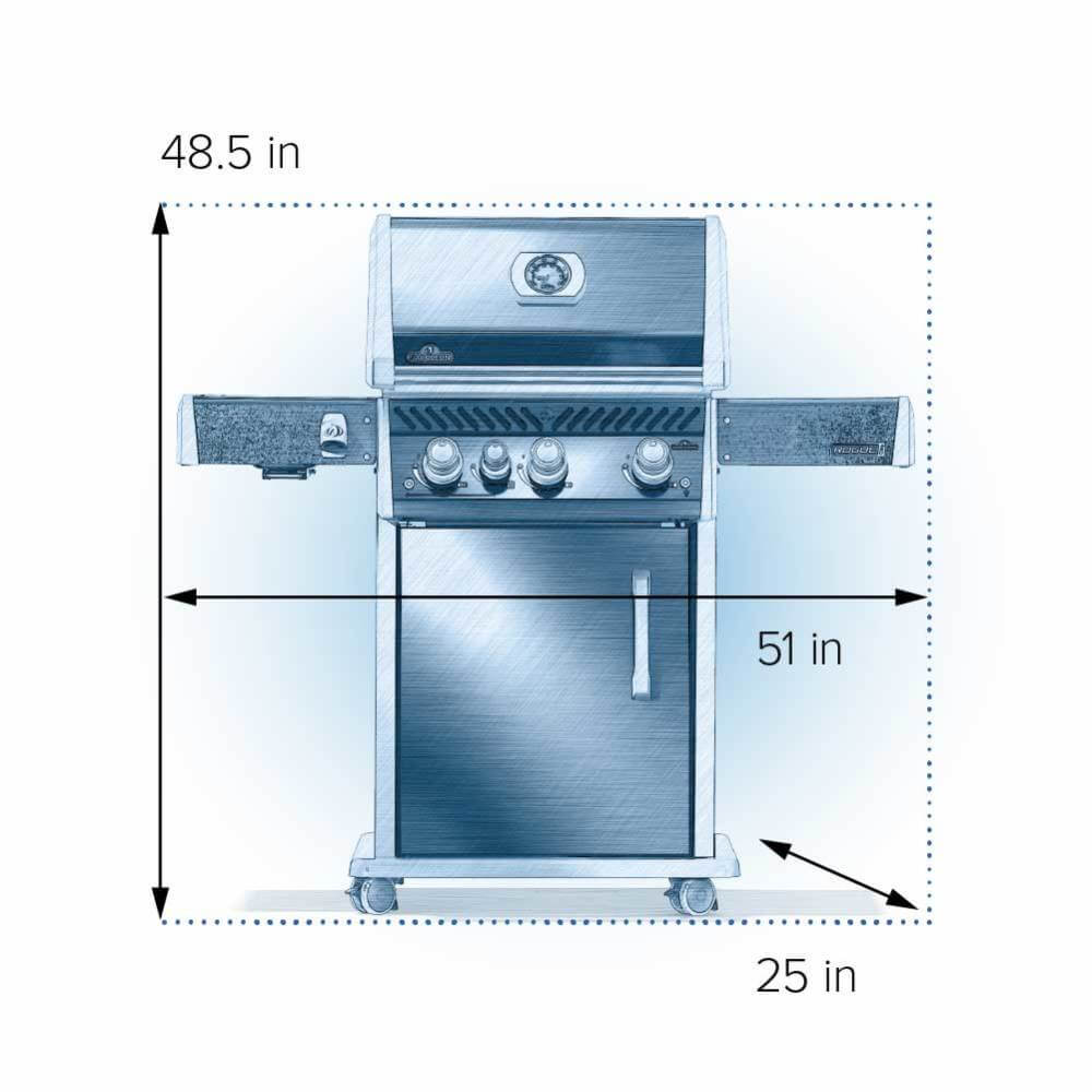 Napoleon Rogue PRO 425 SIB Grill with Infrared Side Burner RP425SIBNK-2