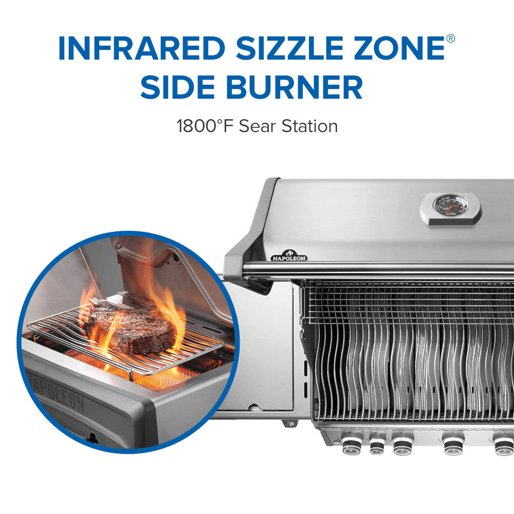 Napoleon Rogue PRO 625 SIB Natural Gas Grill with Infrared Side Burner RP625SIBNSS-2