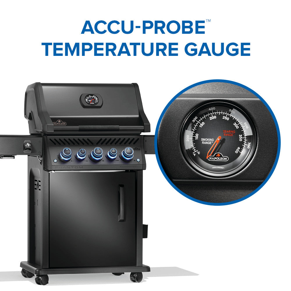 Napoleon Phantom Rogue PRO-S 425 RSIB Natural Gas Grill with Infrared Side and Rear Burner RPS425RSIBNK-2-PHM