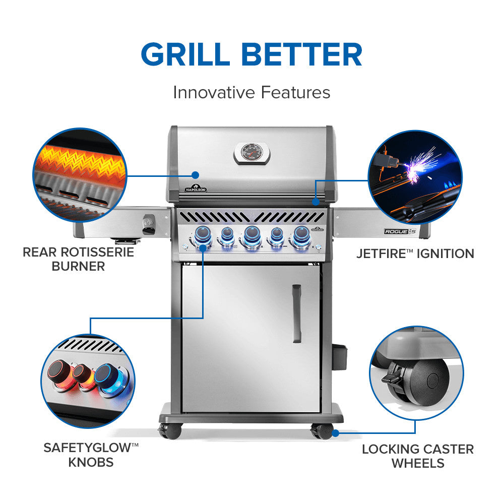 Napoleon Rogue PRO-S 425 RSIB Grill with Infrared Side and Rear Burner RPS425RSIBNSS-2