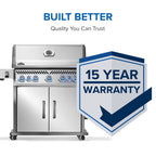 Napoleon Rogue PRO-S 625 RSIB Natural Gas Grill with Infrared Side and Rear Burner RPS625RSIBNSS-2