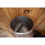 Sweaty Yeti Sauna Plus 6-8 Person Outdoor Sauna & Barrel Cold Plunge Cabin 8 x 17 ft