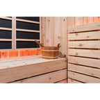 Sweaty Yeti Sauna Plus 6-8 Person Outdoor Sauna & Barrel Cold Plunge Cabin 8 x 17 ft