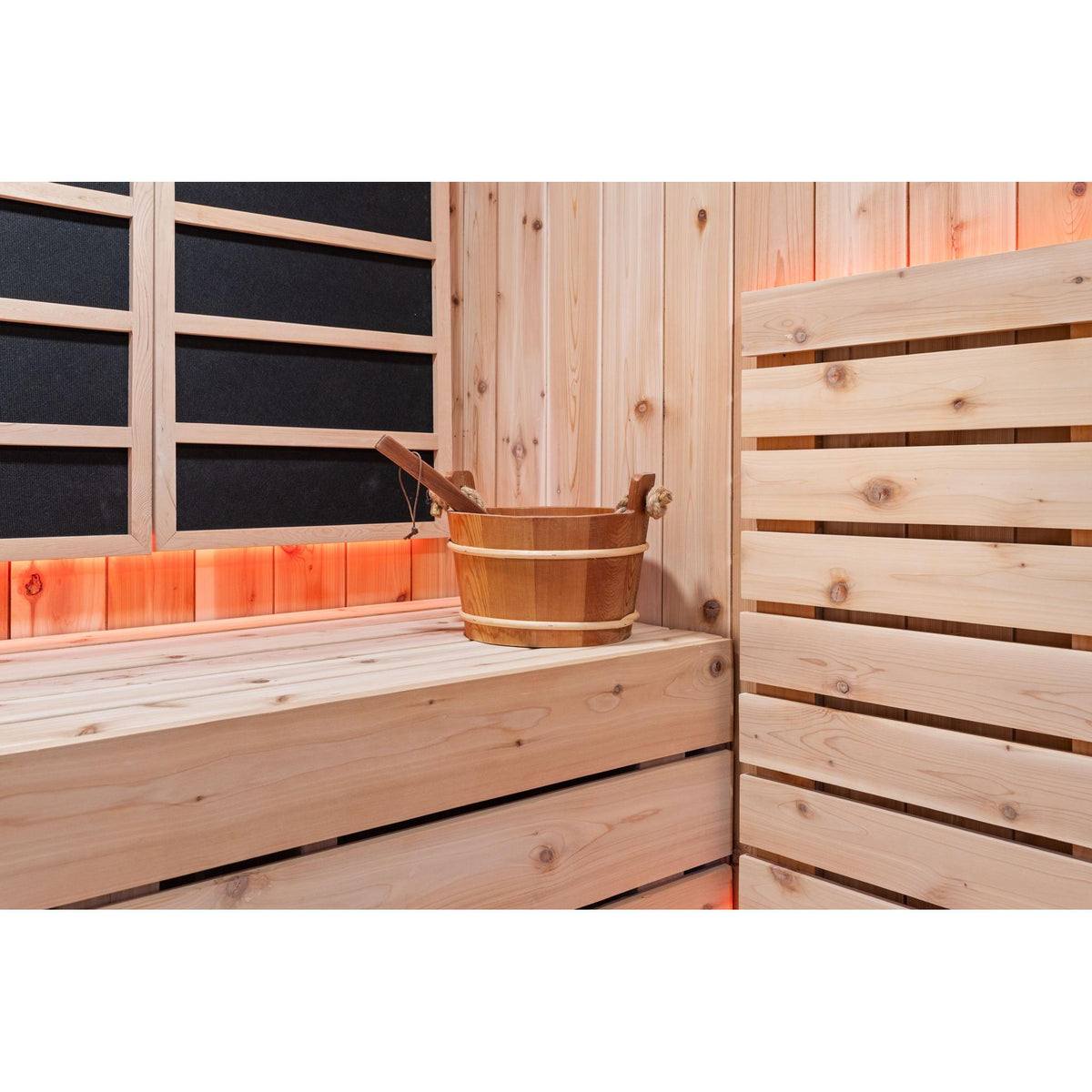 Sweaty Yeti Sauna Plus 6-8 Person Outdoor Sauna & Barrel Cold Plunge Cabin 8 x 17 ft