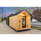 Sweaty Yeti Sauna Plus 6-8 Person Outdoor Sauna & Barrel Cold Plunge Cabin 8 x 17 ft