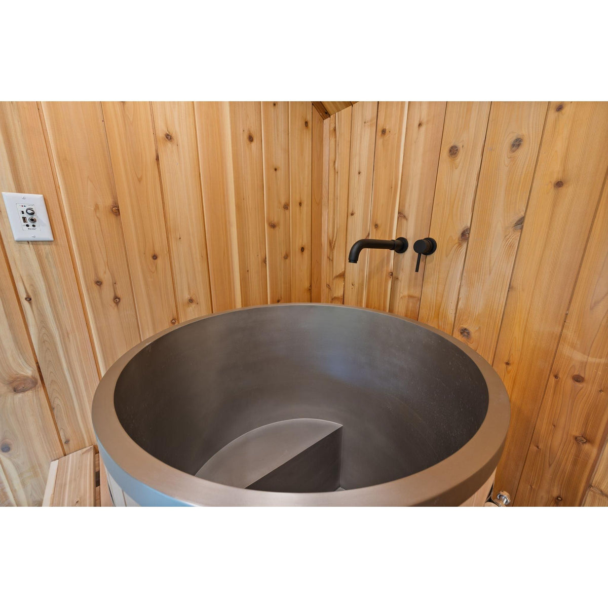 Sweaty Yeti Sauna Plus 6-8 Person Outdoor Sauna & Barrel Cold Plunge Cabin 8 x 17 ft