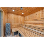 Sweaty Yeti Sauna Plus 6-8 Person Outdoor Sauna & Barrel Cold Plunge Cabin 8 x 17 ft