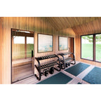 Sweaty Yeti Sauna Fit 4-6 Person Outdoor Sauna & Fitness Cabin 8 x 17 ft