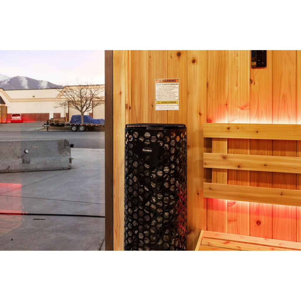 Sweaty Yeti Sauna Fit 4-6 Person Outdoor Sauna & Fitness Cabin 8 x 17 ft