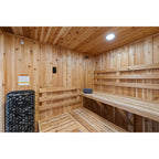 Sweaty Yeti Sauna Fit 4-6 Person Outdoor Sauna & Fitness Cabin 8 x 17 ft
