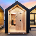 Sweaty Yeti Sauna Fit 4-6 Person Outdoor Sauna & Fitness Cabin 8 x 17 ft