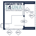 Sweaty Yeti Sauna 4-6 Person Outdoor Traditional Sauna Cabin