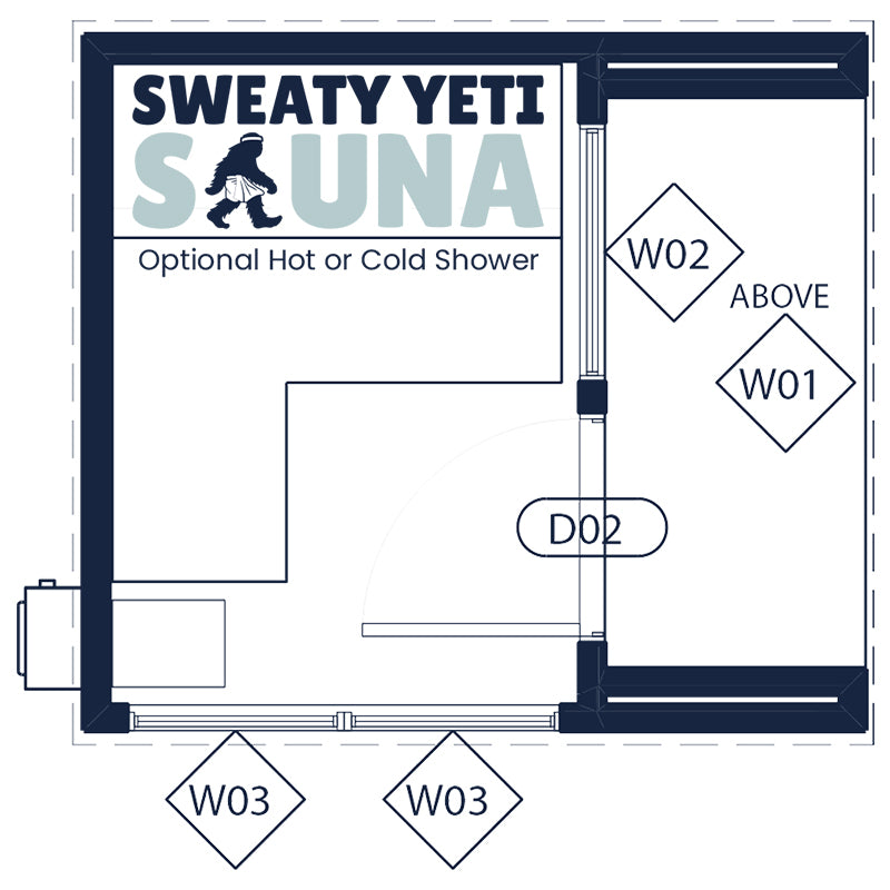 Sweaty Yeti Sauna 4-6 Person Outdoor Traditional Sauna Cabin