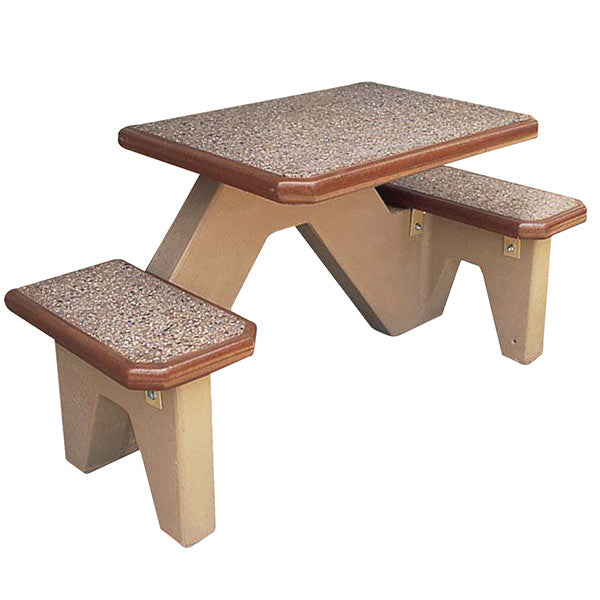 Wausau Tile TF3105 2-Seat Square Concrete ADA Compliant Table Set official product image