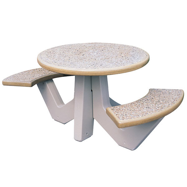 Wausau Tile TF3110 2-Seat Round Concrete Table Set official product image
