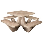 Wausau Tile TF3120 4-Seat Square Concrete Table Set official product image