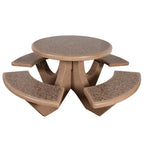 Wausau Tile TF3125 4-Seat Round Concrete Table Set official product image