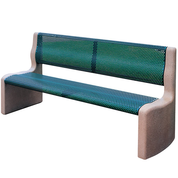Wausau Tile TF5966 Concrete & Metal Park Bench official product image