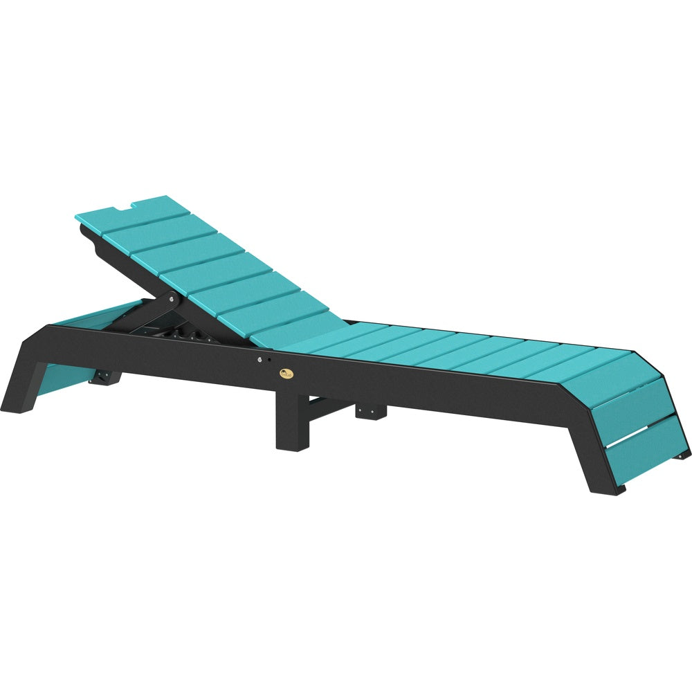 LuxCraft Urban Chaise Lounge - UCLABB Urban Chaise Lounge (Aruba Blue & Black)