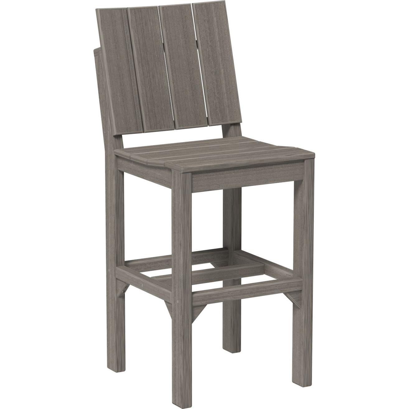 LuxCraft Urban Side Chair Bar Height Poly Outdoor