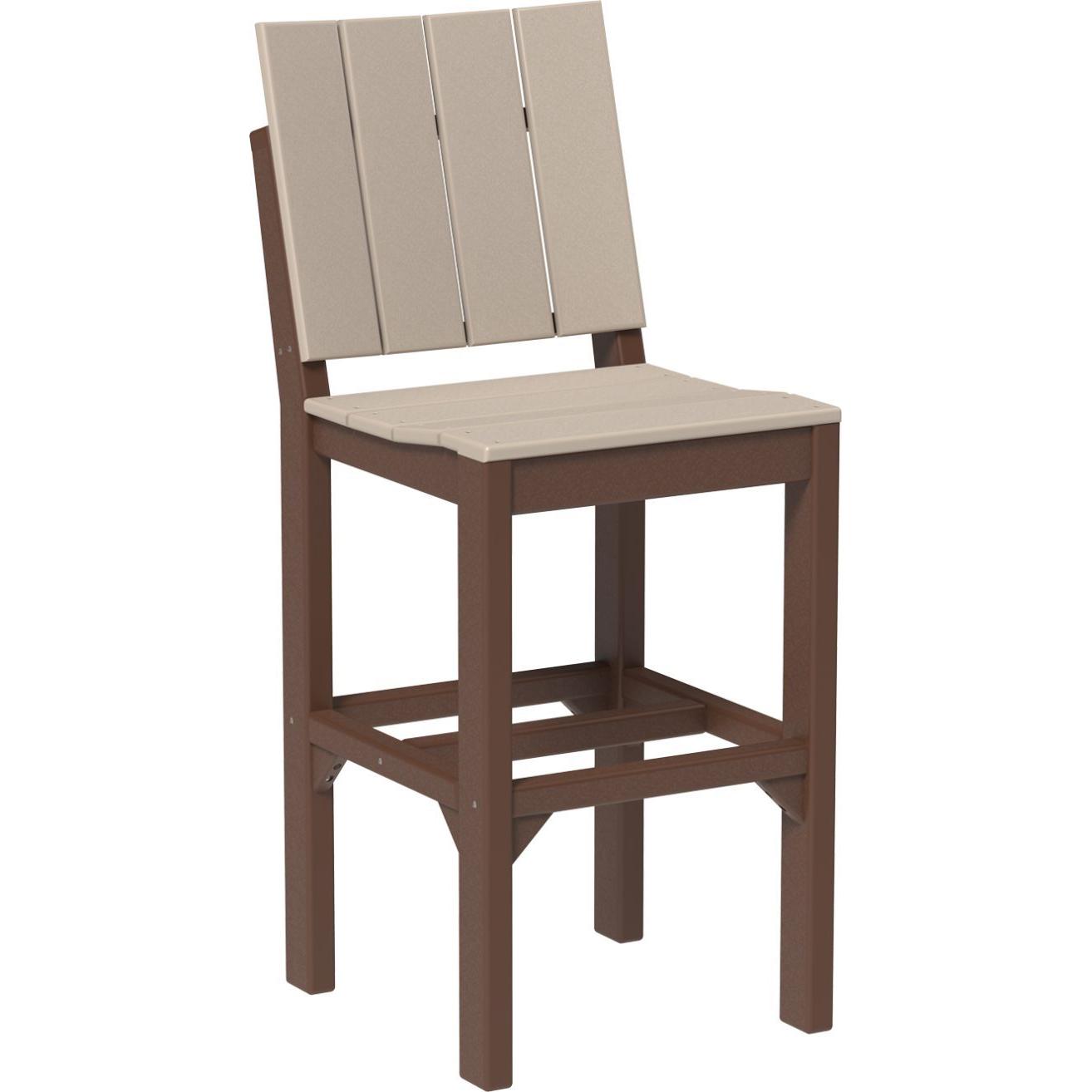 LuxCraft Urban Side Chair Bar Height Poly Outdoor