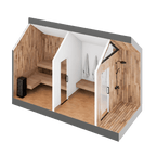 Sweaty Yeti Sauna Plus 6-8 Person Outdoor Sauna & Changing Room Cabin 8 x 17 ft - official Sweaty Yeti source image