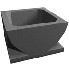 Wausau Tile WS107 Concrete Planter with Carved Corners official product image