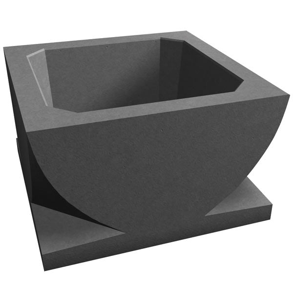 Wausau Tile WS107 Concrete Planter with Carved Corners official product image