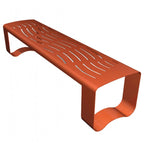 Wausau Tile WS204 Patterned Seat Steel Bench official product image