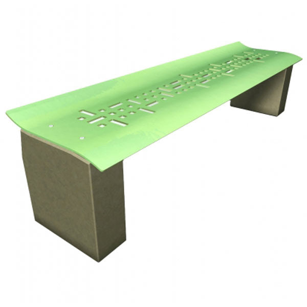 Wausau Tile WS308 Steel and Precast Bench official product image