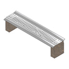 Wausau Tile WS308SS Stainless Steel and Precast Bench official product image