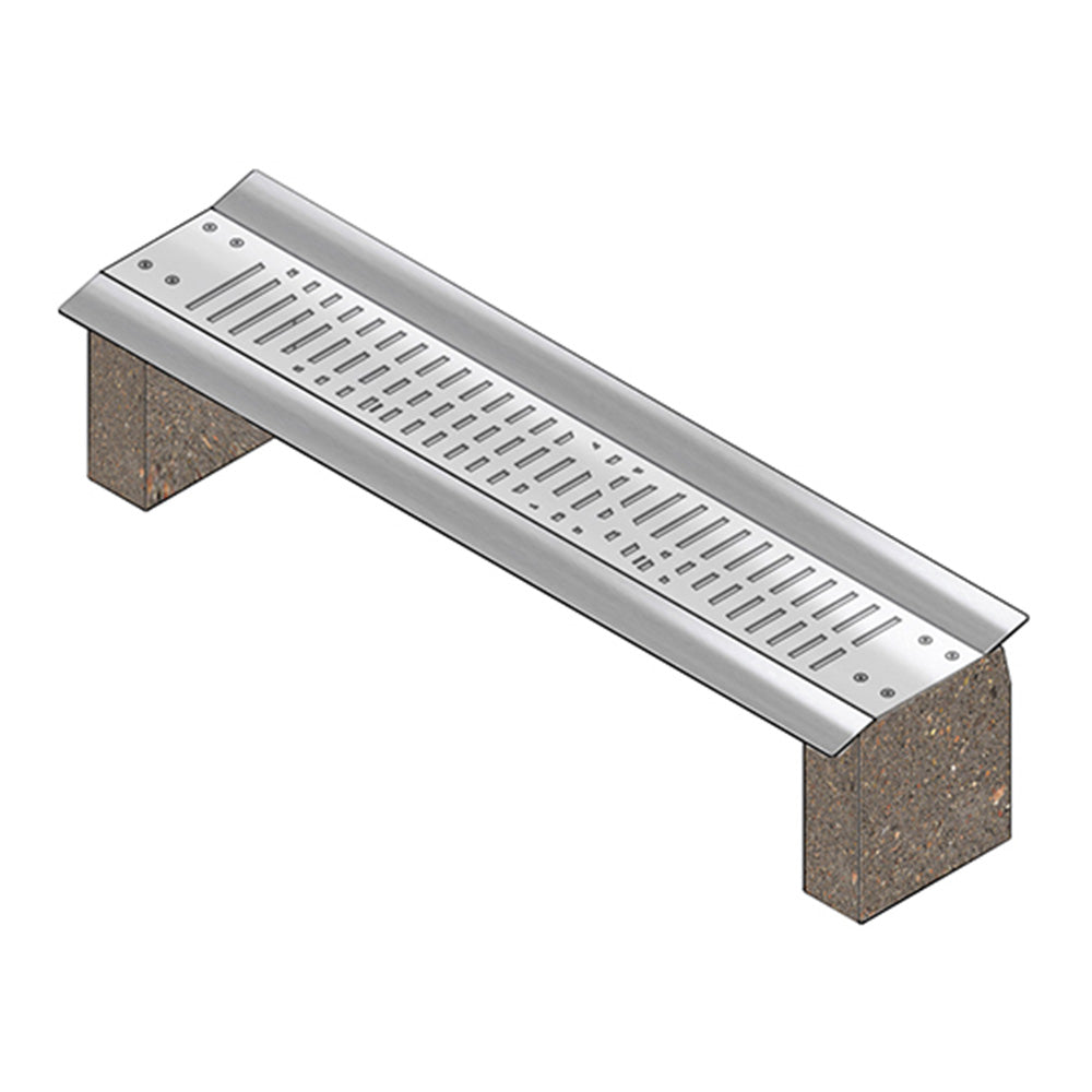 Wausau Tile WS308SS Stainless Steel and Precast Bench official product image