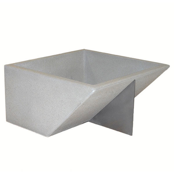 Wausau Tile WS313 Concrete Planter with Stainless Steel Fin official product image