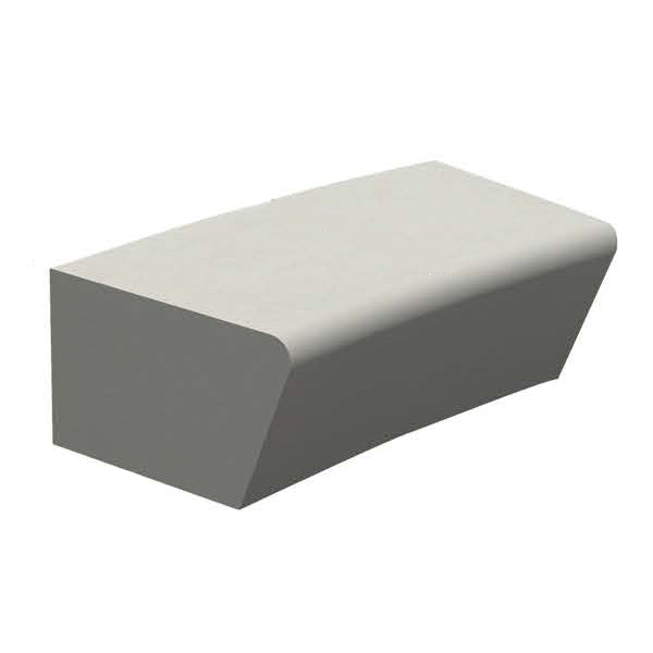 Wausau Tile ZB.CE.04 Curved Rectangle Concrete Bench official product image