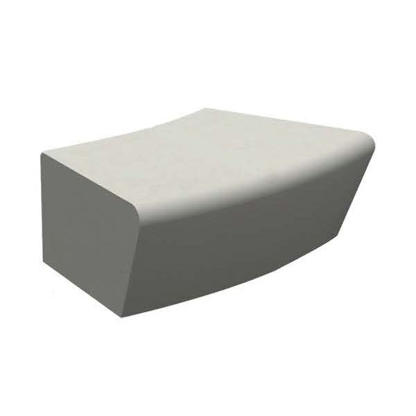 Wausau Tile ZB.CE.05 Curved Rectangle Concrete Bench official product image