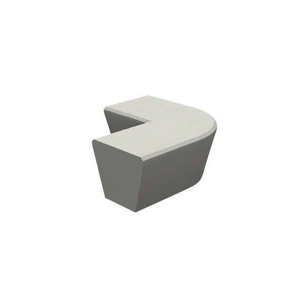 Wausau Tile ZB.WL.05 Rounded Corner Bench official product image