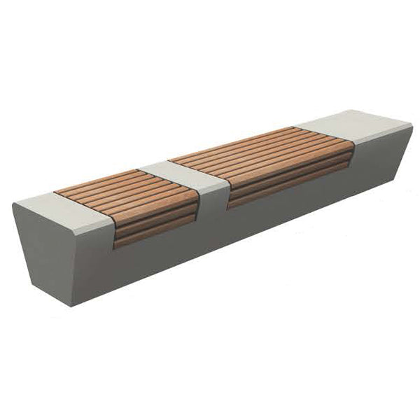 Wausau Tile ZB.WL.09 Large Bench With Double and Single Seats official product image
