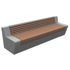 Wausau Tile ZB.WL.34 Large Concrete Bench With Seat official product image