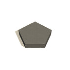 ZB.PR.05 Parlement Pentagon Concrete Bench — Acid Wash — A20 White — digitally rendered color preview