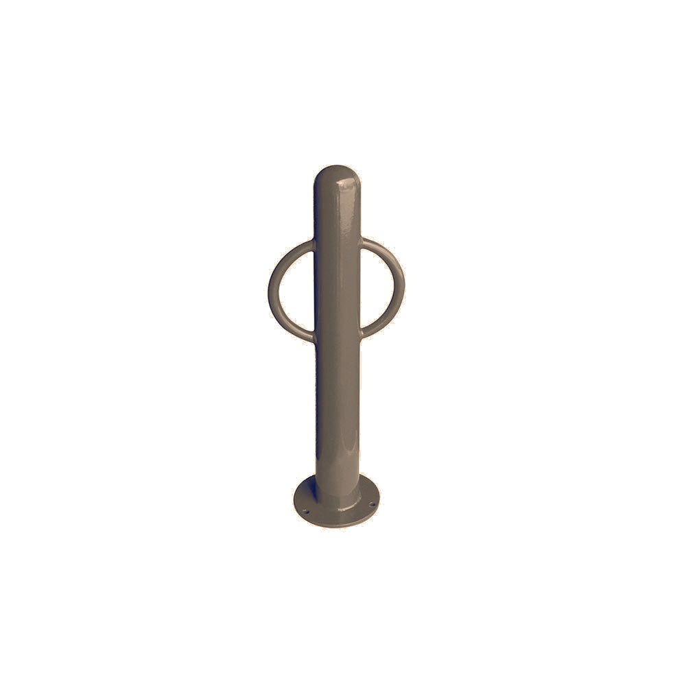 MF9005 Surface Mount Bike Post Bollard — Metal Powder Coat — S44 Putty — digitally rendered color preview