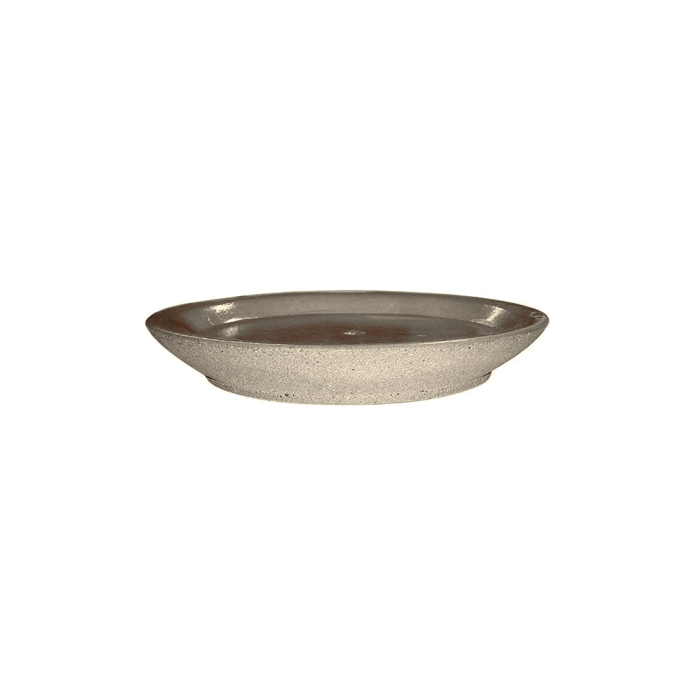 TF4148 Concrete Saucer for Planters — Weatherstone — W20 White — digitally rendered color preview