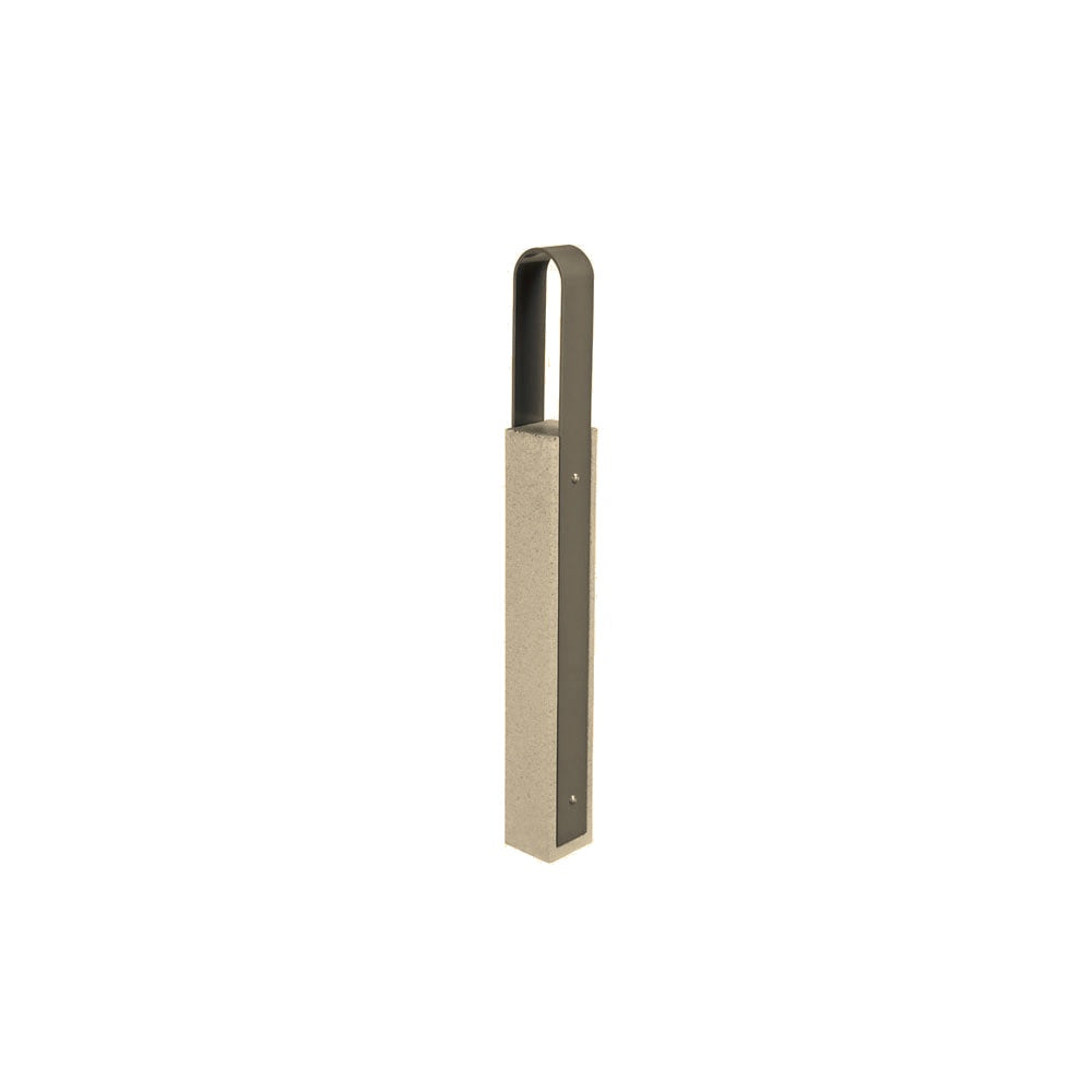 DF6520 Collaboration Vault Bike Bollard - Tall/Rounded — Acid Wash — A23 Gray — digitally rendered color preview