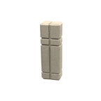 TF6004 Brooklyn Concrete Bollard — Weatherstone — W20 White — digitally rendered color preview
