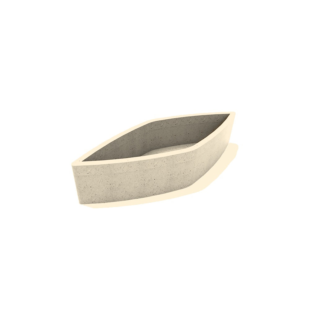 ZB.DP.01 Small Drip Planter — Weatherstone — W20 White — digitally rendered color preview