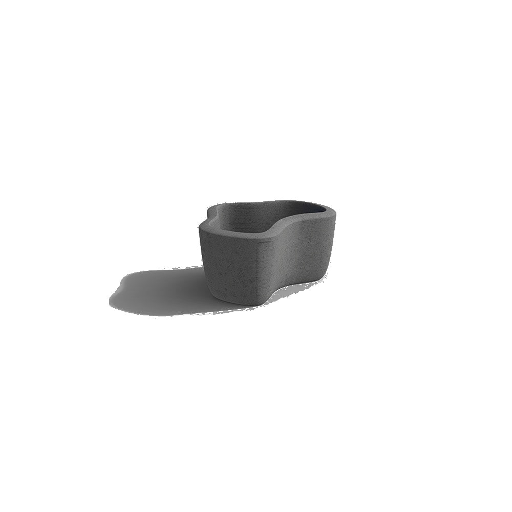 ZB.FI.05 Small Fiord Planter — Weatherstone — W26 Charcoal — digitally rendered color preview