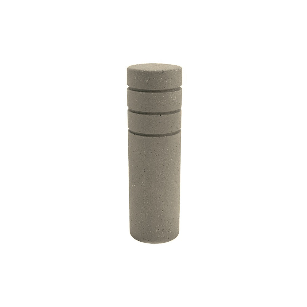 TF60221 Concrete Bollard with 3 Reveal Lines — Weatherstone — W20 White — digitally rendered color preview