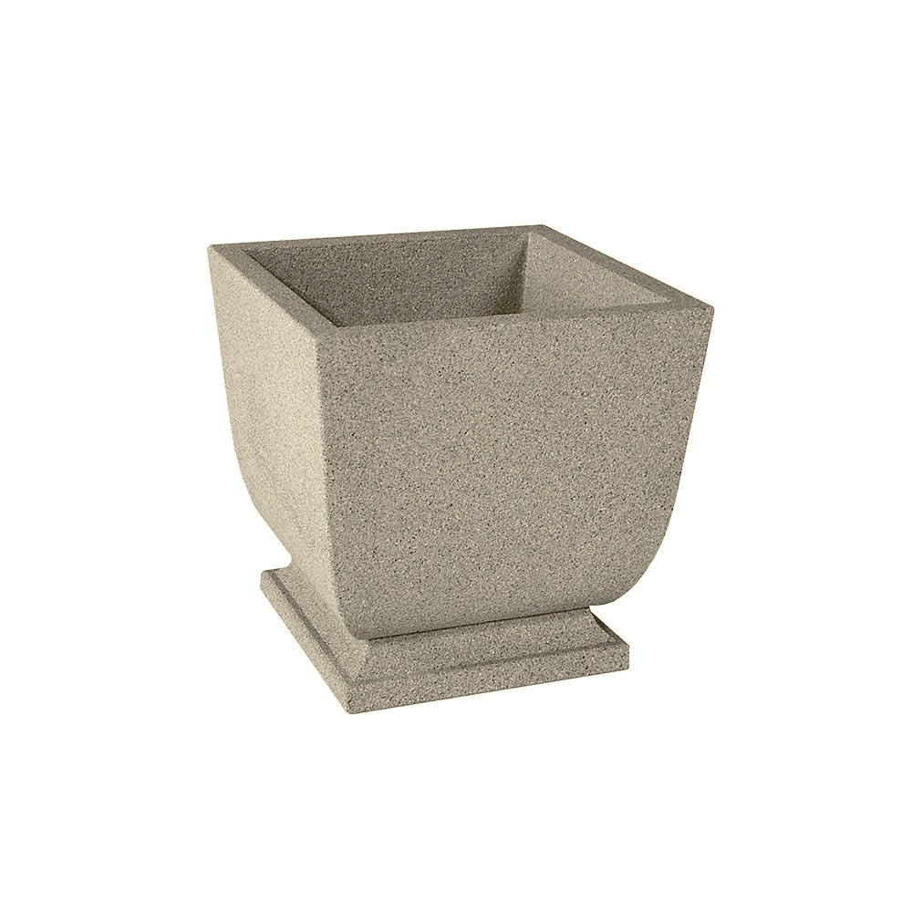 WS450 Square Concrete Planter — Weatherstone — W20 White — digitally rendered color preview