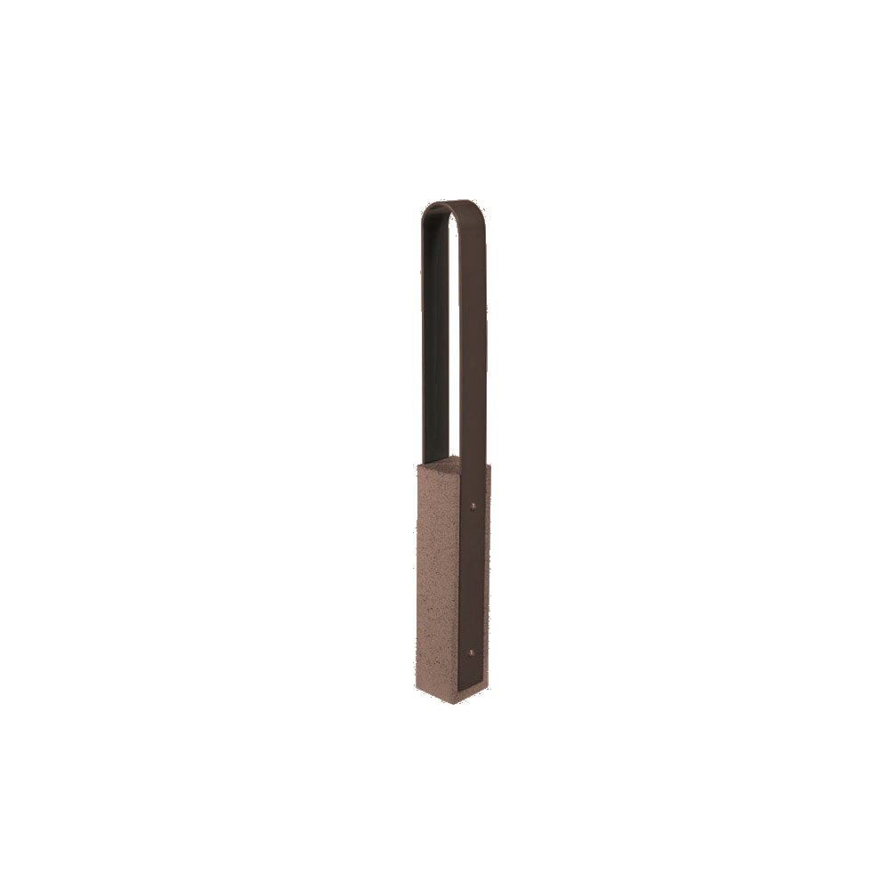 DF6515 Collaboration Vault Bike Bollard - Medium/Rounded — Acid Wash — A25 Brown — digitally rendered color preview